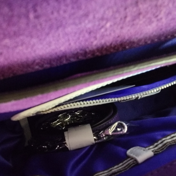 NWT Henri Bendel Plaza Top Handel Satchel in Purple - Picture 3 of 3